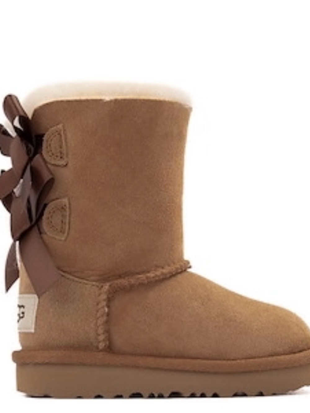 Cozy Brown Ugg Bailey Bow Kids Boots
